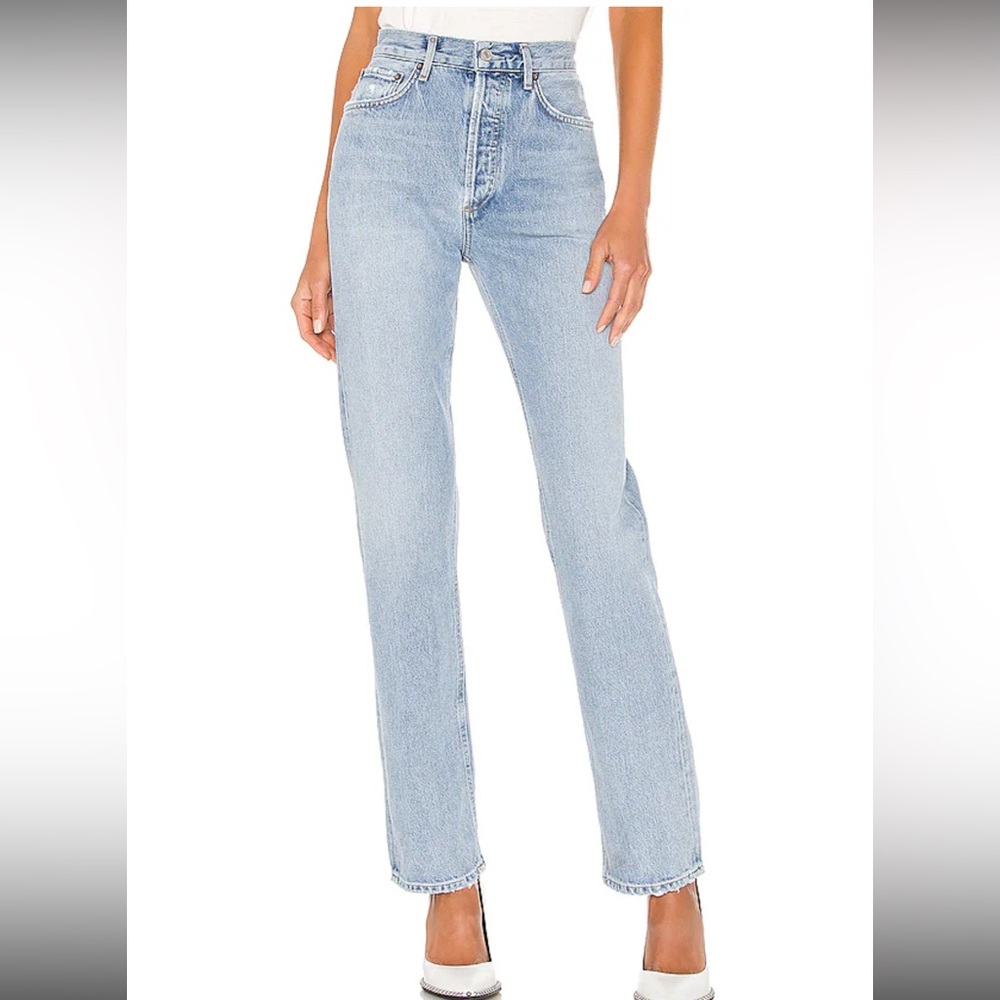 Agolde Light Blue Straight Leg Jeans
